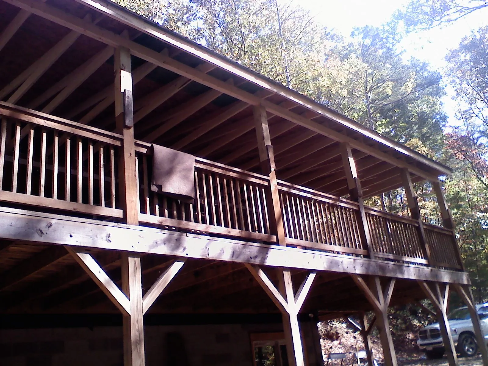 Timber framing under a new elevated porch and deck — Roof Leak Repair in Los Alamitos by Roofing Brothers